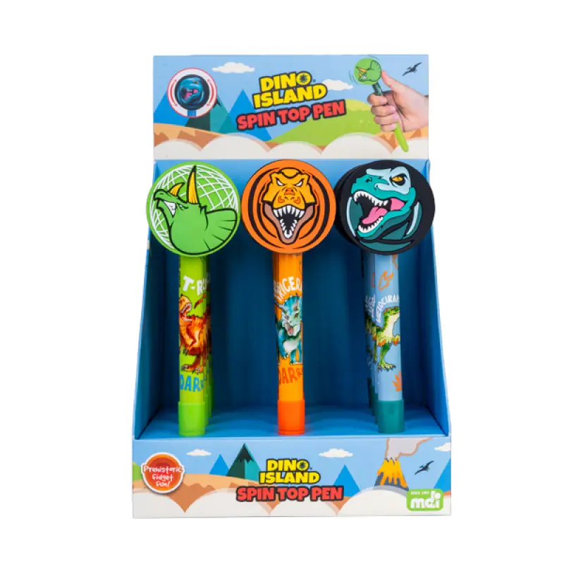 Dino Island Spin Top Dino Pen - Blueberry Express Dino Island Spin Top Dino Pen