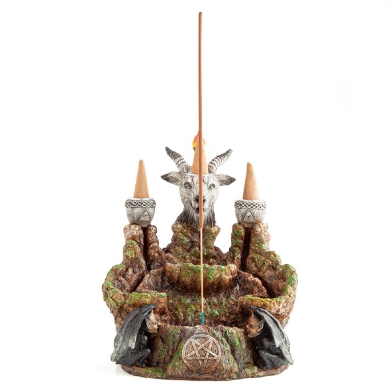 Baphomet Mountain LED Backflow Incense Burner - Blueberry Express Baphomet Mountain LED Backflow Incense Burner