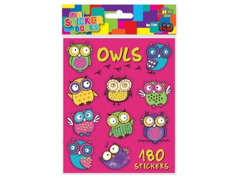 MINI STICKER BOOKS - OWLS 3 - Blueberry Express MINI STICKER BOOKS - OWLS 3