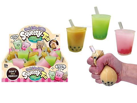 SQUEEZE BUBBLE TEA (3 ASSTD) – 9.5cm - Blueberry Express SQUEEZE BUBBLE TEA (3 ASSTD) – 9.5cm
