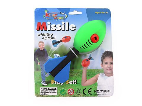 15.5CM WHISTLING FOAM FOOTBALL MISSILE - Blueberry Express 15.5CM WHISTLING FOAM FOOTBALL MISSILE