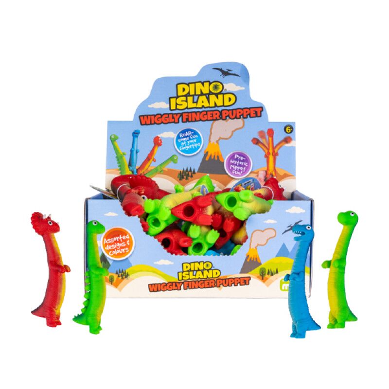 Dino Wiggly Finger Puppet - Blueberry Express Dino Wiggly Finger Puppet